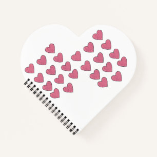 Haute Hearts Heart-Shaped Writing Pad/ Notebook