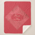 Haute Mess Funny Sherpa Blanket<br><div class="desc">Yes,  you can be elegant,  fancy pants... and still be a "haute mess"!  Red quatrefoil diamond with elegant script font on red background</div>