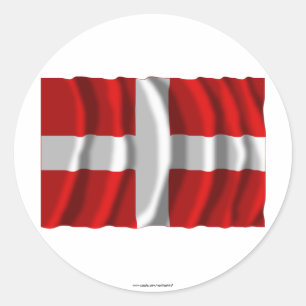 Haute-Savoie waving flag Classic Round Sticker