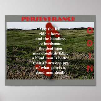 Havamal Perseverance Poster
