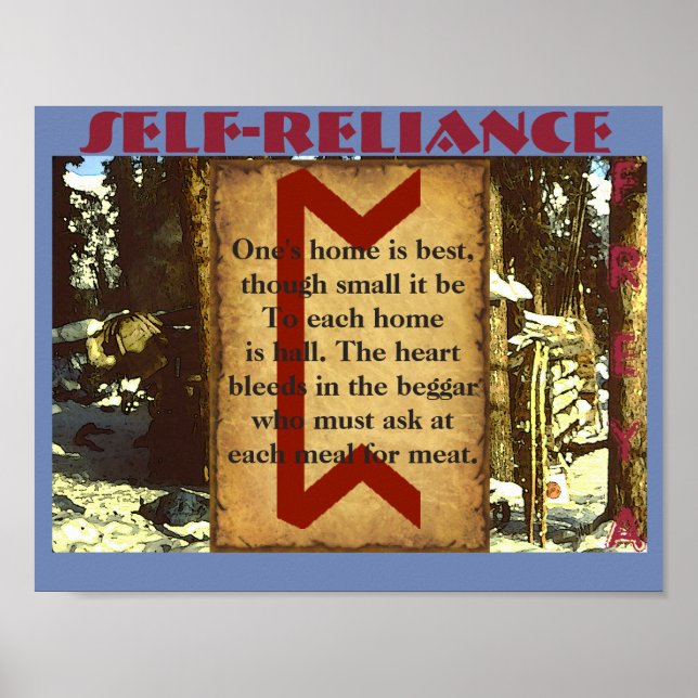 Havamal Self-Reliance Poster (Front)