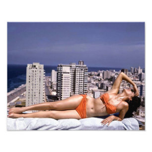Havana 1950's Beautiful Cuban Girl Bikini Photo Print