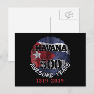 Havana 500 Awesome Years - Cuba Anniversary Postcard