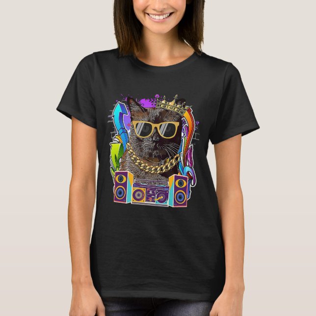 Havana Brown Cat Hip Hop 90s Rap Music T-Shirt (Front)