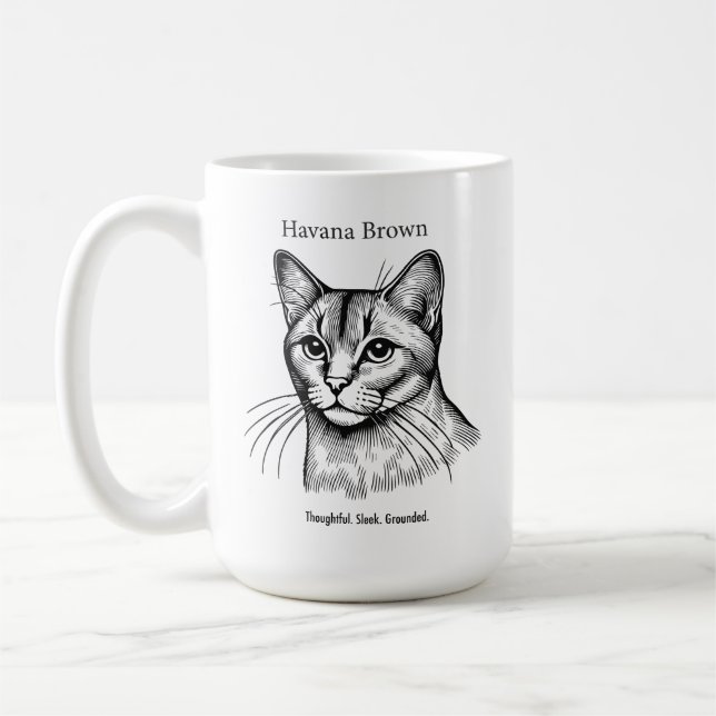 Havana Brown Portrait Coffee Mug (Left)