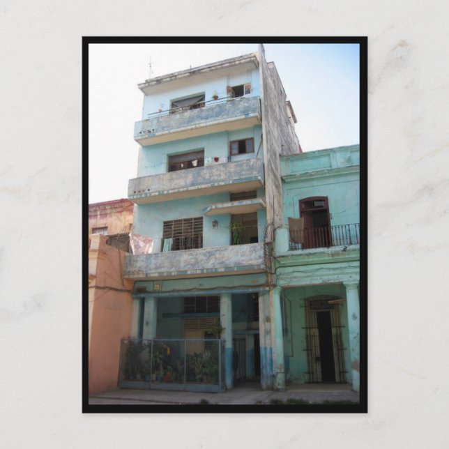 havana building green postcard (Front)
