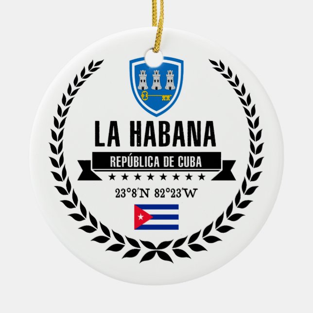 Havana Ceramic Ornament (Front)