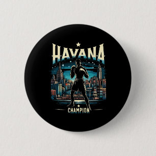 Havana Champion Cuban Boxing Spirit City 6 Cm Round Badge