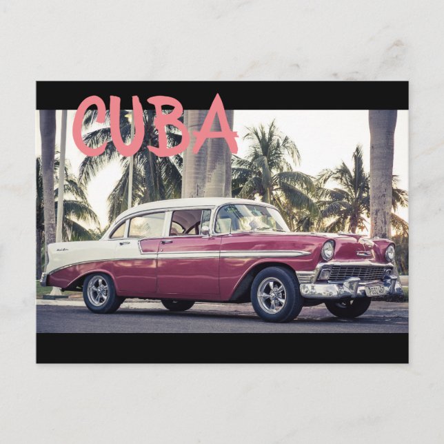 HAVANA CUBA CAR  POSTCARD (Front)
