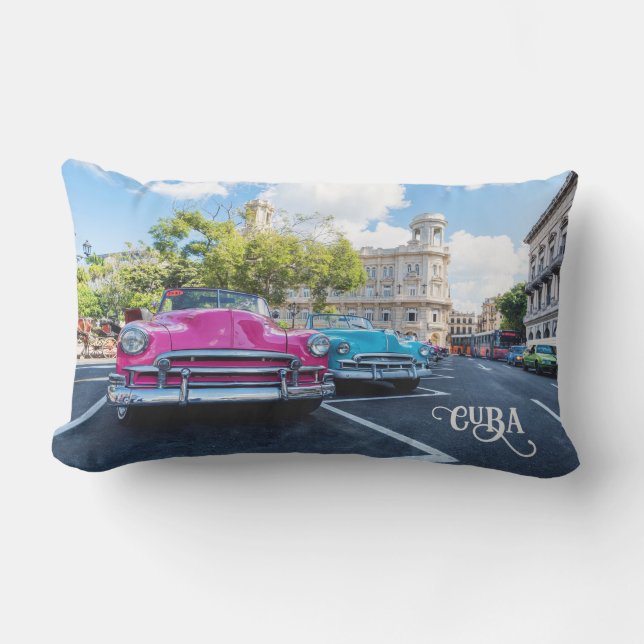 Havana CUBA Cars Lumbar Cushion (Front)