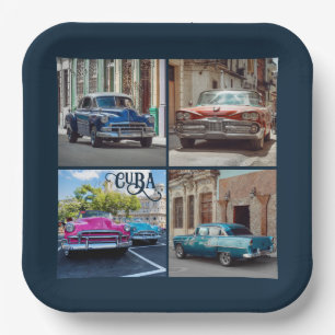 Havana CUBA Cars Paper Plate