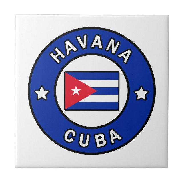 Havana Cuba Ceramic Tile (Front)