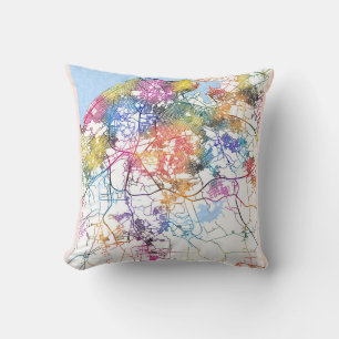 Havana Cuba City Map Cushion