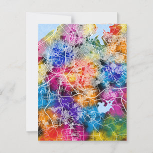 Havana Cuba City Map Postcard