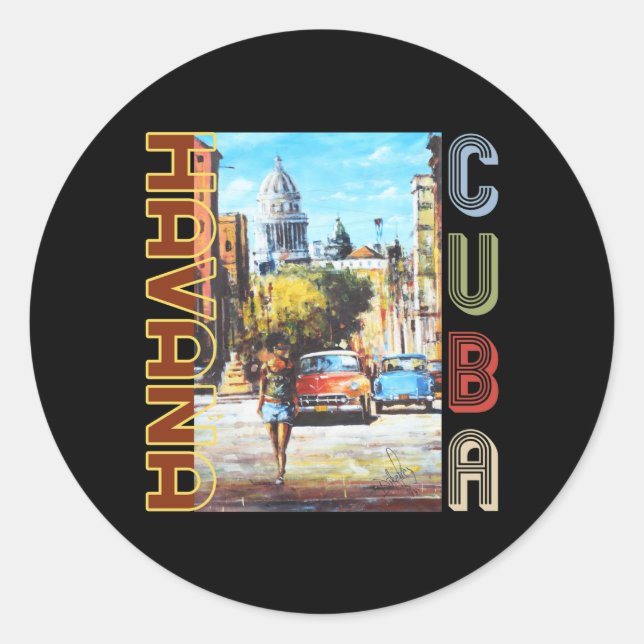 Havana Cuba Fine Art - National Capital Classic Round Sticker (Front)