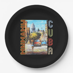 Havana Cuba Fine Art - National Capital Paper Plate