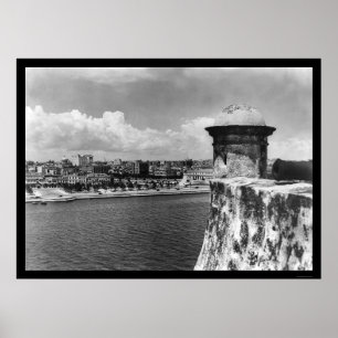 Havana, Cuba from the Cabana Fortress 1902 Poster