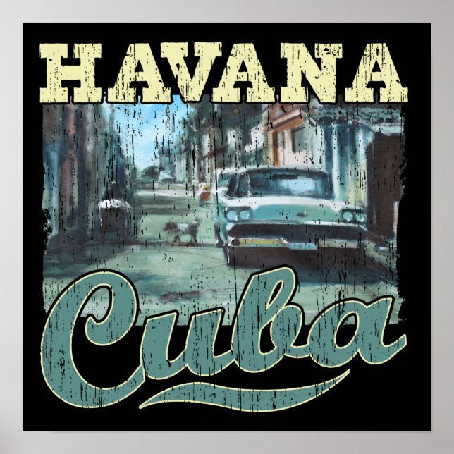 Havana Cuba Graffiti Street Art - Love Habana Poster (Front)