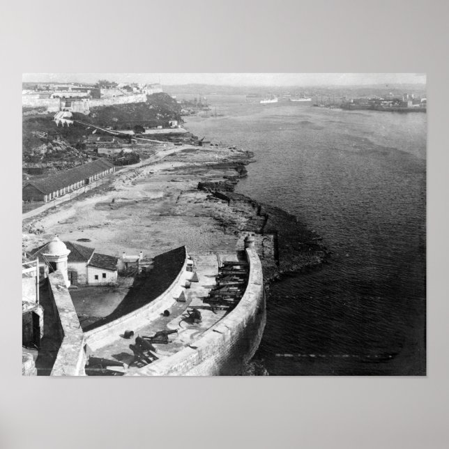 Havana, Cuba Harbour with part of Morro Castle Poster (Front)