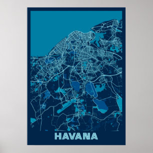 Havana - Cuba Peace City Map Poster