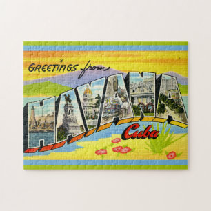 Havana Cuba Postcard 11x14 Jigsaw Puzzle