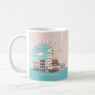 Havana Cuba Retro Travel Art Coffee Mug