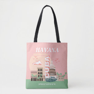 Havana Cuba Retro Vintage Art Tote Bag