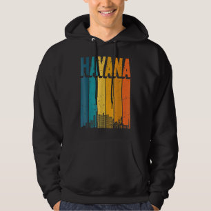Havana Cuba Retro Vintage Sunset Skyline Havana Hoodie