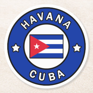 Havana Cuba Round Paper Coaster
