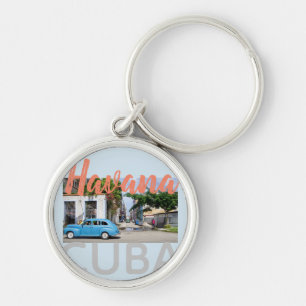 havana cuba street taxi key ring