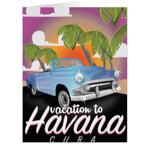 Havana, Cuba Vintage auto vacation Poster