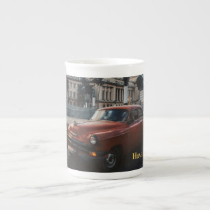 Havana Cuba Vintage Classic Car Bone China Mug