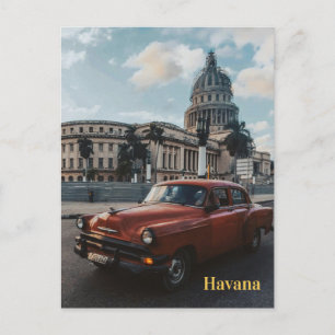 Havana Cuba Vintage Classic Car Postcard