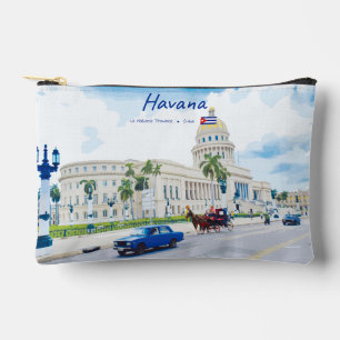 Havana, Cuba - Vintage Classic Soul Accessory Pouch