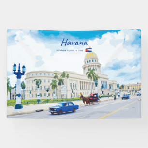 Havana, Cuba - Vintage Classic Soul Banner