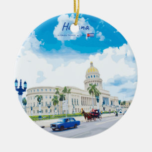 Havana, Cuba - Vintage Classic Soul Ceramic Ornament