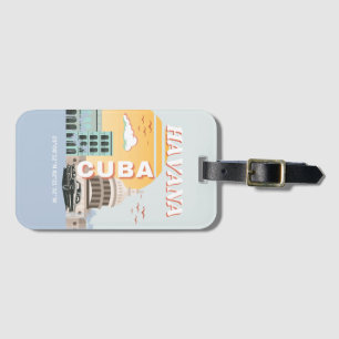 Havana Cuba Vintage Travel Art Luggage Tag