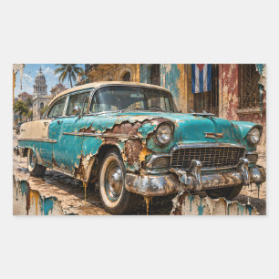 Havana Dreams, Rusted Chrome Rectangular Sticker