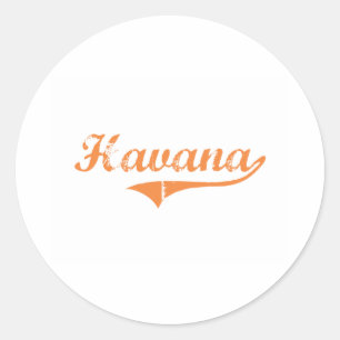 Havana Illinois Classic Design Round Sticker