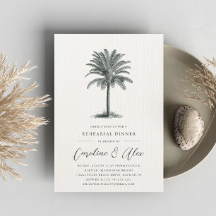 Havana Palm Rehearsal Dinner Invitation