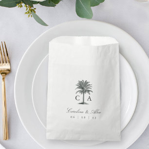 Havana Palm   Vintage Palm Tree Wedding Favour Bag