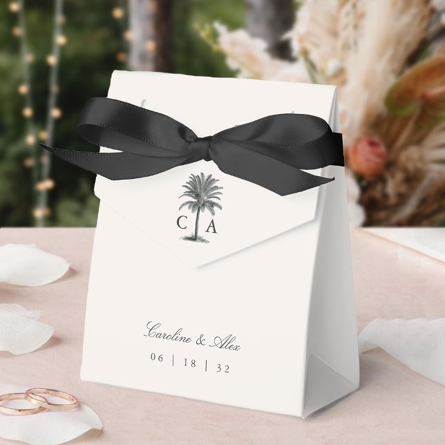 Havana Palm | Vintage Palm Tree Wedding Favour Box (Creator Uploaded)