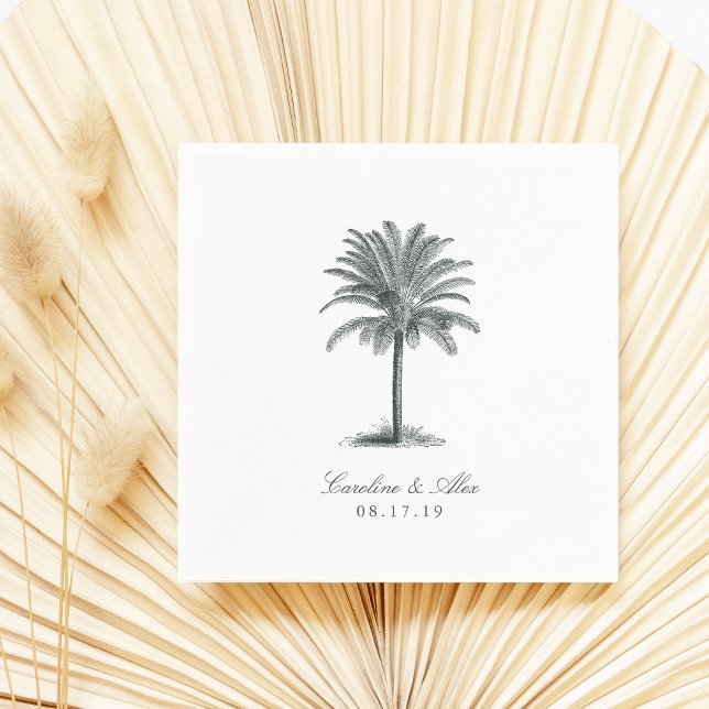 Havana Palm Wedding Napkin (Creator Uploaded)