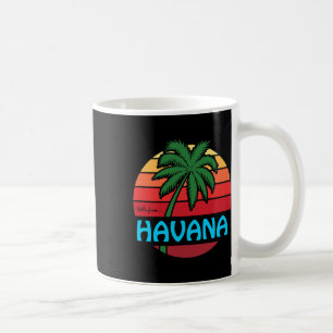 Havana Retro Summer Palm Tree Beach Cruise Souveni Coffee Mug