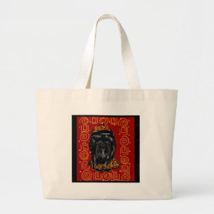 Havana Silk Dog Year of the Dog Large Tote Bag