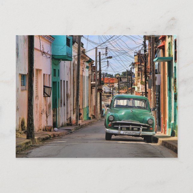 Havana Street Oldtimer Car Cuba Travel Photography Postcard (Front)