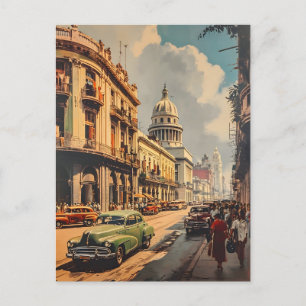 Havana Streets: Vintage Postcard