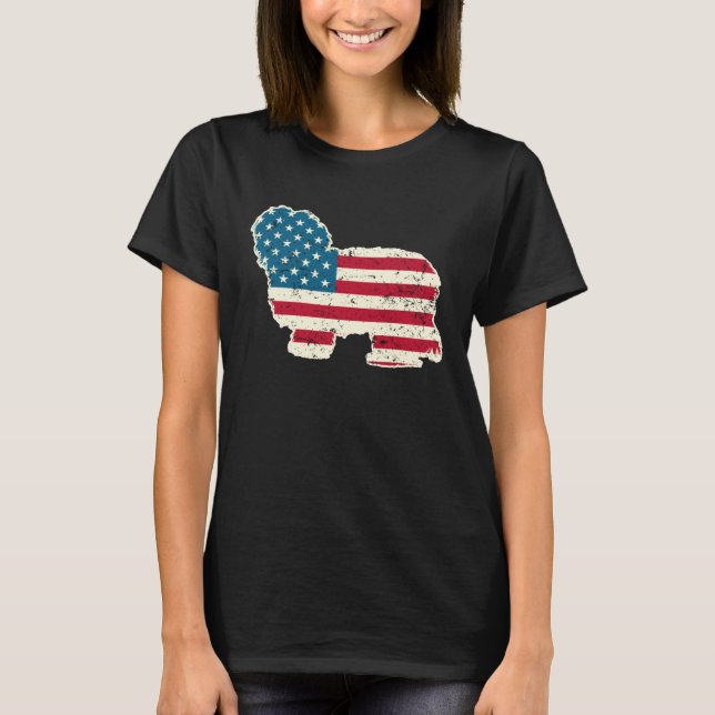 Havanese 4th of July Men Women USA American Flag D T-Shirt (Front)