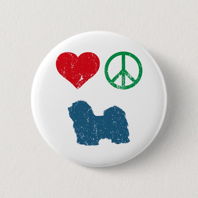 Havanese 6 Cm Round Badge (Front)
