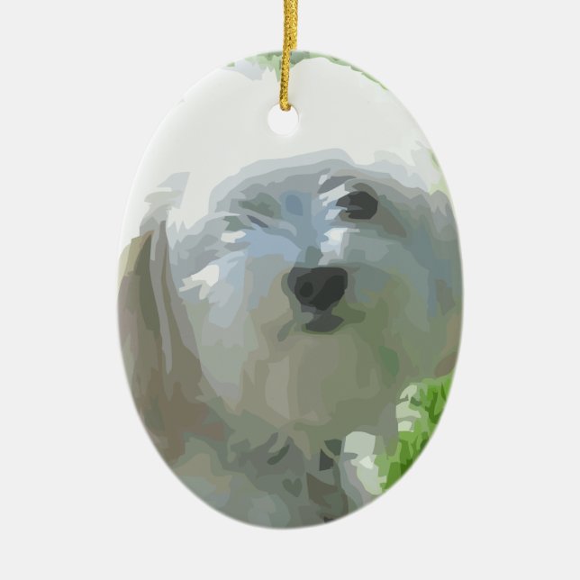 Havanese Ceramic Ornament (Front)